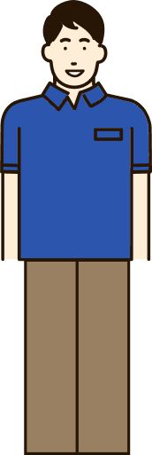 グループホームで活躍する介護スタッフのイラスト