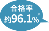 合格率約96.1%※